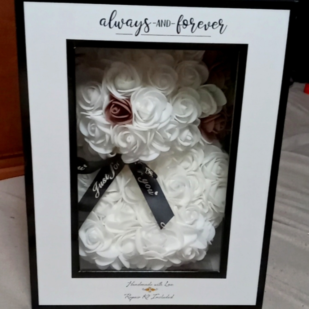Always And Forever Puppy Just For You Rose Keepsake With Box and Repair Kit